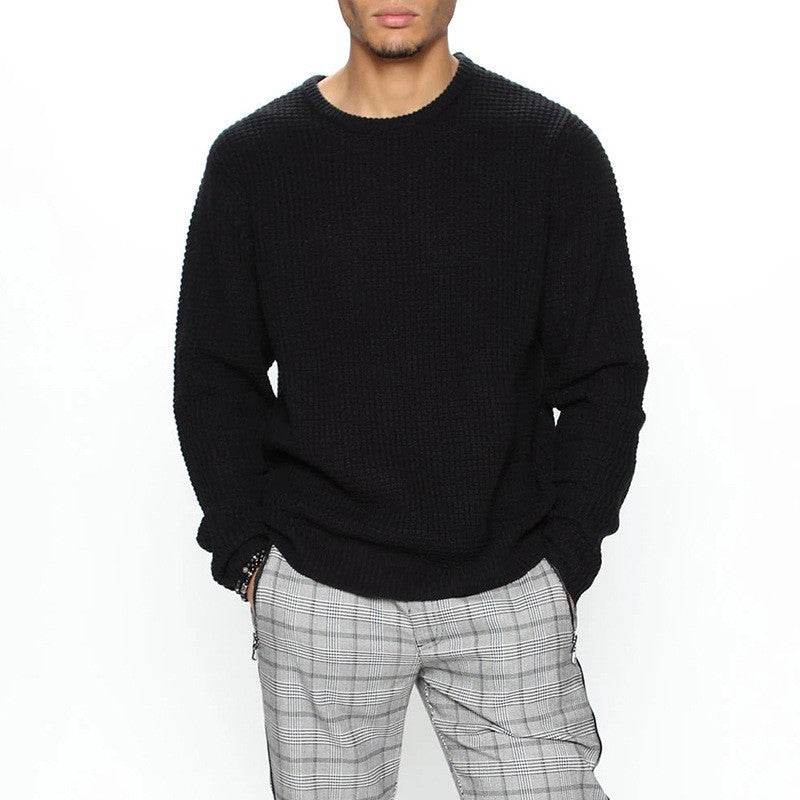 Casual Men's Long Sleeve Crew Neck Top - Loose Fit & Modern Style - Buy Center