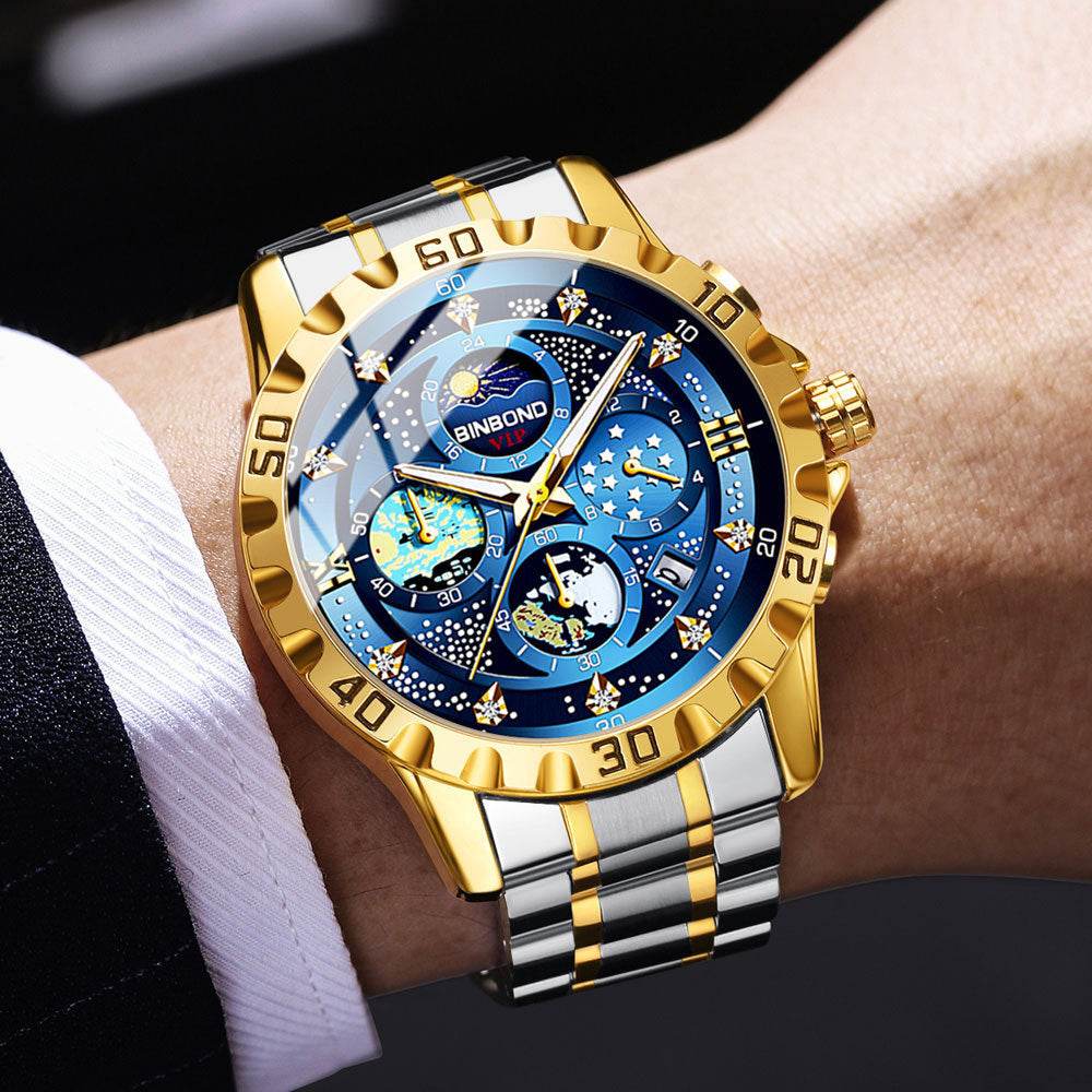 Stylish Quartz Business Watch - Sleek 11mm Thin, Waterproof Design - Buy Center