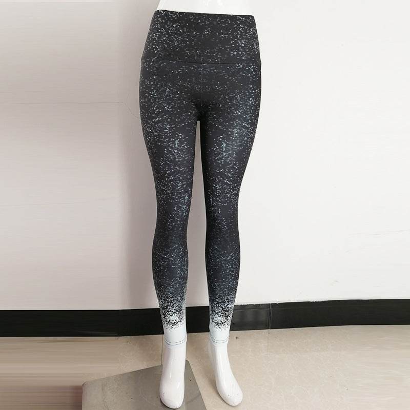 Buycenter Gypsophila Digital Printing Sports Leggings - High Waist, Slim Fit - Buy Center