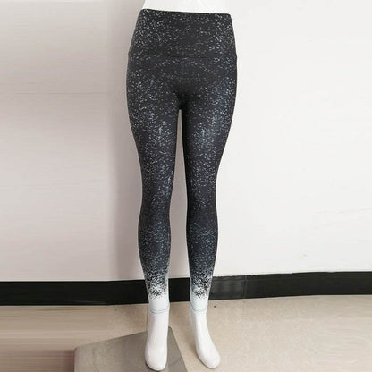 Buycenter Gypsophila Digital Printing Sports Leggings - High Waist, Slim Fit - Buy Center