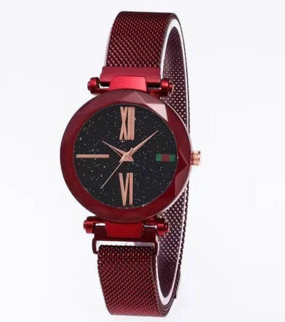 Buy Center Starry Sky Women's Watch - Diamond Quartz with Magnet Mesh - Buy Center