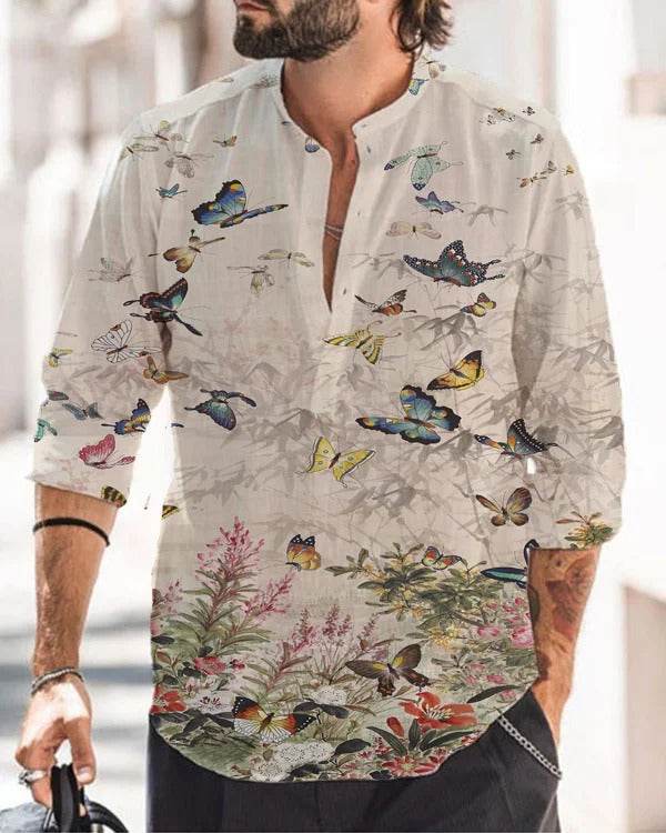 3D Digital Printing Polo Shirt for Men - Stylish Long Sleeve Sports Top - Buy Center