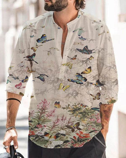 3D Digital Printing Polo Shirt for Men - Stylish Long Sleeve Sports Top - Buy Center