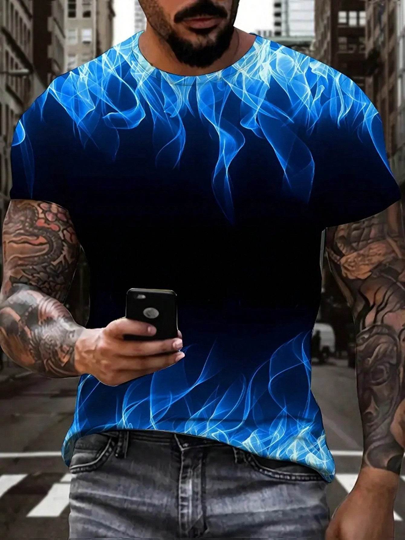 Men's Casual Floral Print T-Shirt - Trendy Style for 2025 - Buy Center