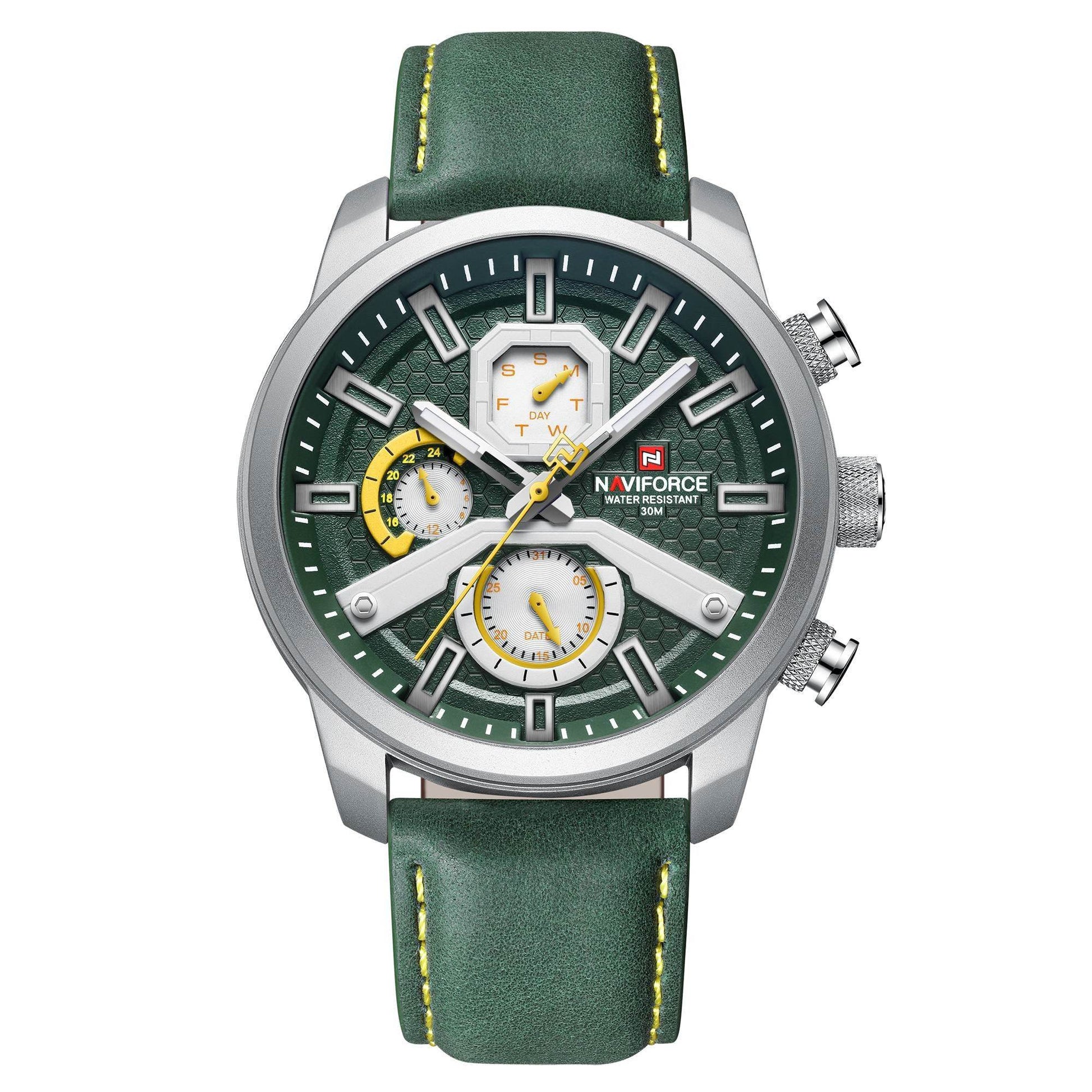 Men's Luminous Waterproof Watch - Stylish Leather Band, Large Dial - Buy Center