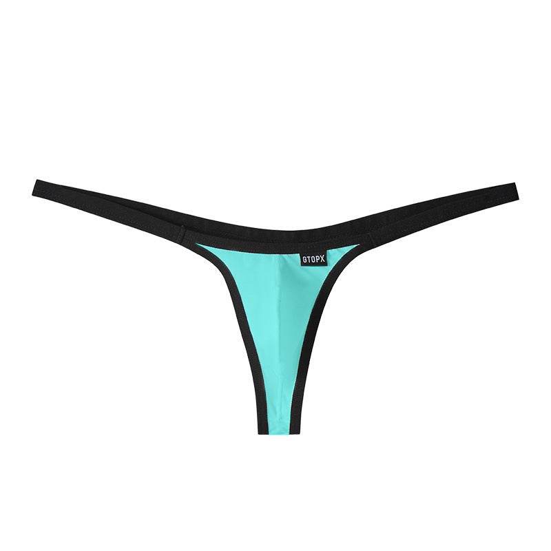 Men's T-Back Briefs - Low Waist Ice Silk Comfort in Solid Colors - Buy Center