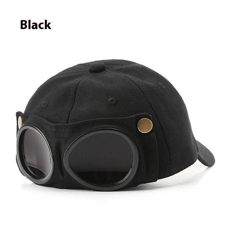 Personalized Pilot Hat with Sunglasses - Stylish Peaked Cap for Summer - Buy Center