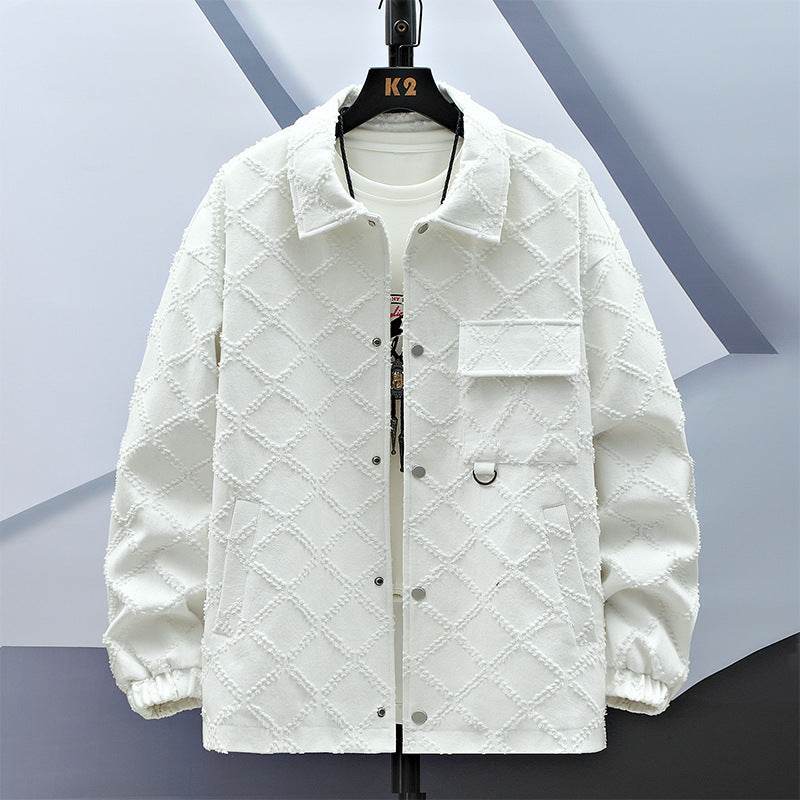 Men's Loose Fashion Jacket - Lightweight Polyester Trench Coat for Teens - Buy Center