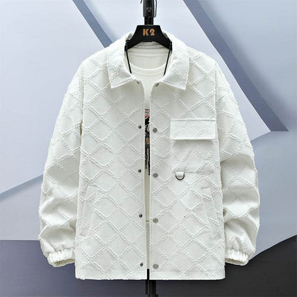 Men's Loose Fashion Jacket - Lightweight Polyester Trench Coat for Teens - Buy Center