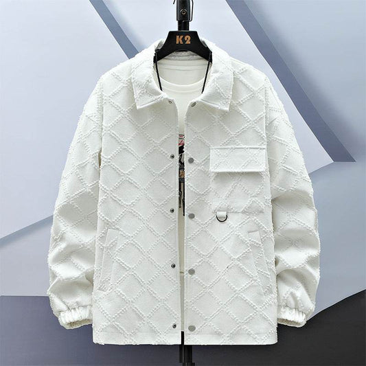 Men's Loose Fashion Jacket - Lightweight Polyester Trench Coat for Teens - Buy Center