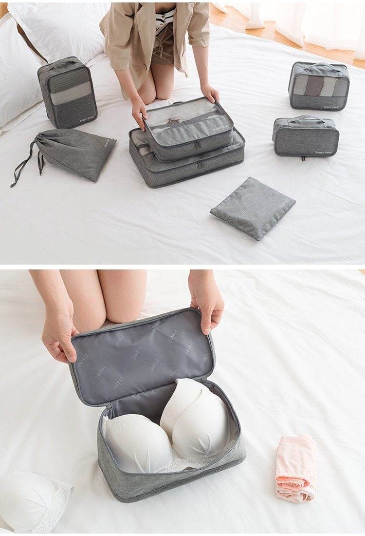 Stylish Waterproof Travel Tote Bag Set of 7 - Perfect for Modern Travelers - Buy Center