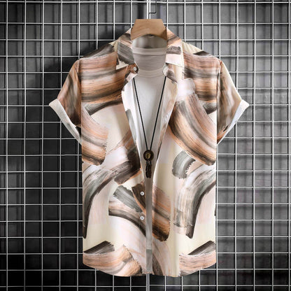 Plus Size Men's Casual Shirt - Trendy Floral Print for Stylish Looks - Buy Center