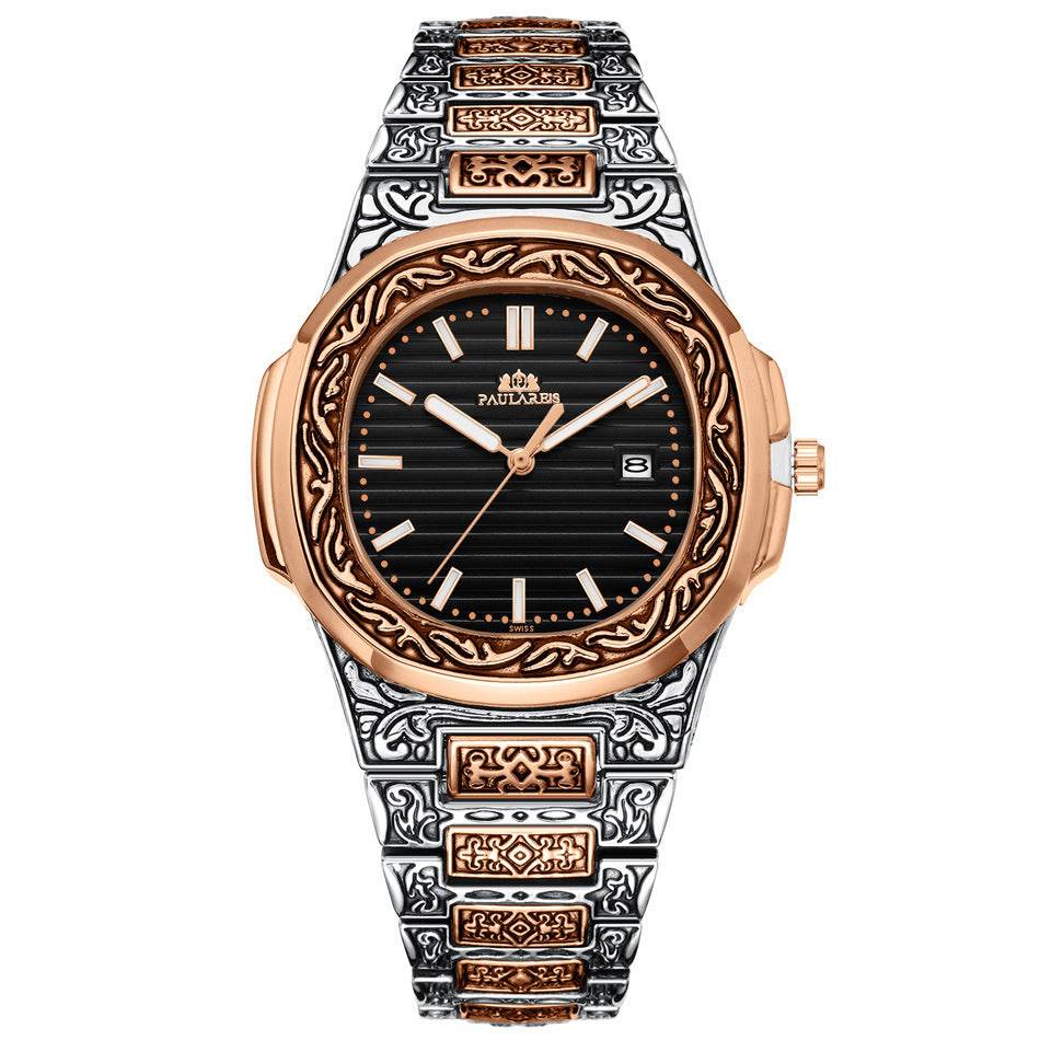 Carved Quartz Parrot Calendar Watch - Glow-in-the-Dark Waterproof Style - Buy Center