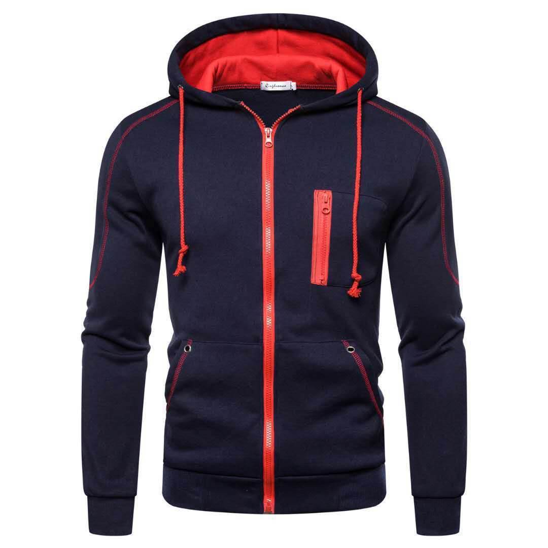 Buycenter Men's Zipper Sweater - Casual Long Sleeve for Spring & Autumn - Buy Center