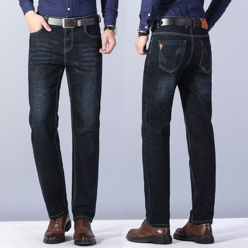 Men's Loose Straight Casual Work Stretch Jeans - Versatile and Comfortable - Buy Center