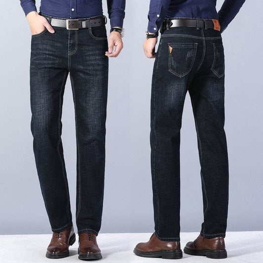 Men's Loose Straight Casual Work Stretch Jeans - Versatile and Comfortable - Buy Center