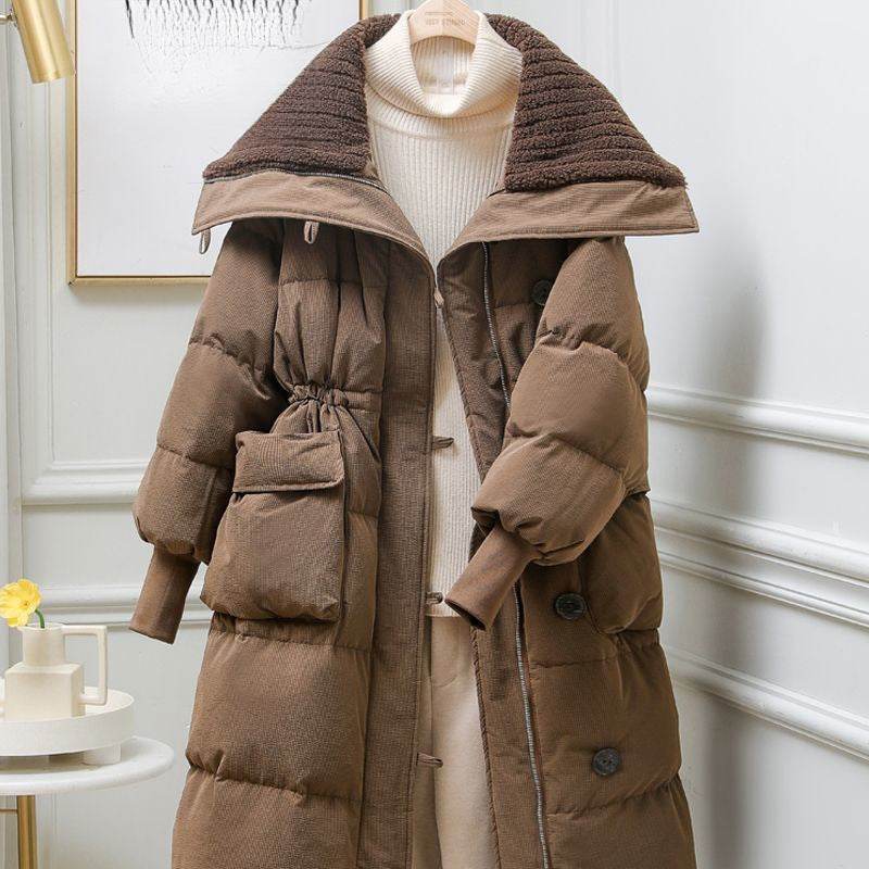 Trendy Women's Large Lapel Padded Jacket - Stylish Cotton Outerwear 2025 - Buy Center