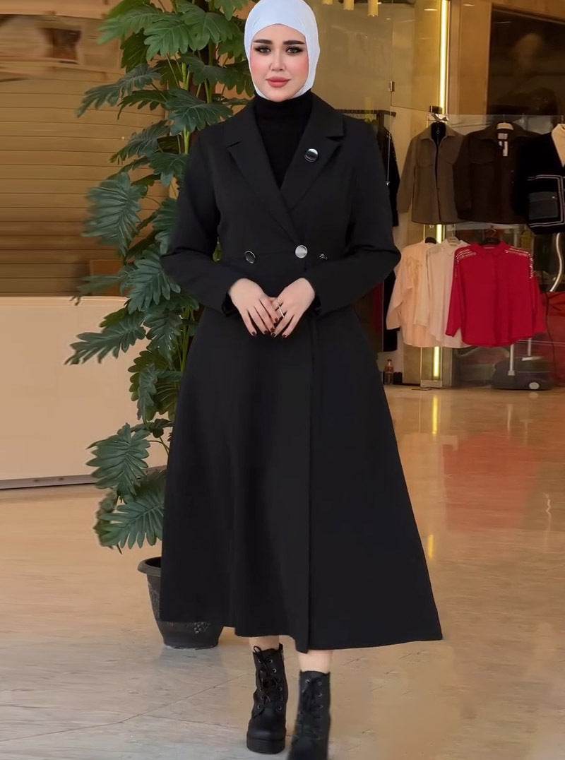 Elegant Mid-Length Robe Trench Coat - Stylish Women's Outerwear 2025 - Buy Center