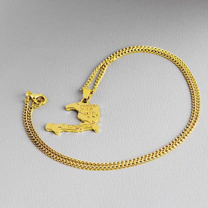 Haiti Map Necklace - Stylish Travel Jewelry for Men & Women, 2025 - Buy Center