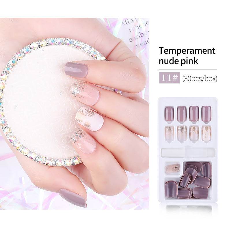 30pcs Detachable False Nail Tips Set - Stylish Full Cover Short Nails - Buy Center