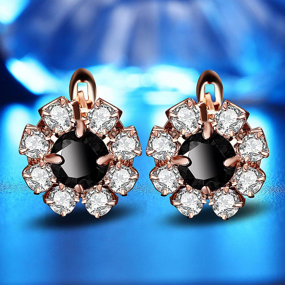 Elegant Flower Jewelry Set - Silver Necklace, Earrings, Ring & Bracelet - Buy Center