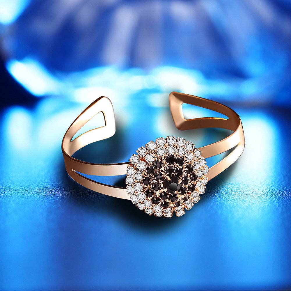 Elegant Flower Jewelry Set - Silver Necklace, Earrings, Ring & Bracelet - Buy Center