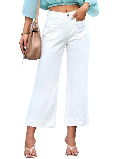 Stylish Cropped Wide Leg Straight-Leg Jeans for Women - 2025 Collection - Buy Center