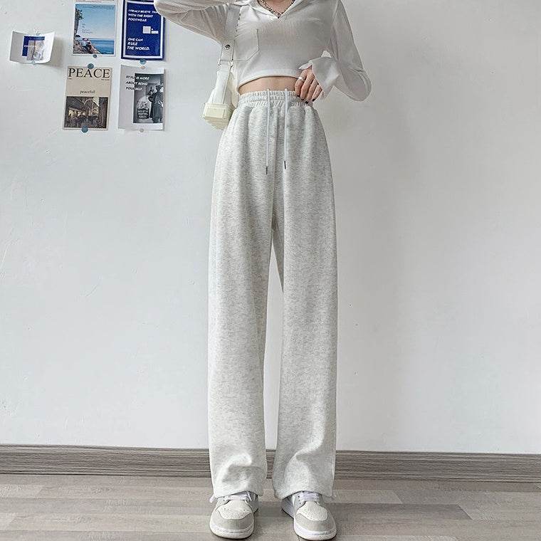 Men's Straight Wide Leg Knitted Sweatpants - Comfortable Cotton Style 2025 - Buy Center