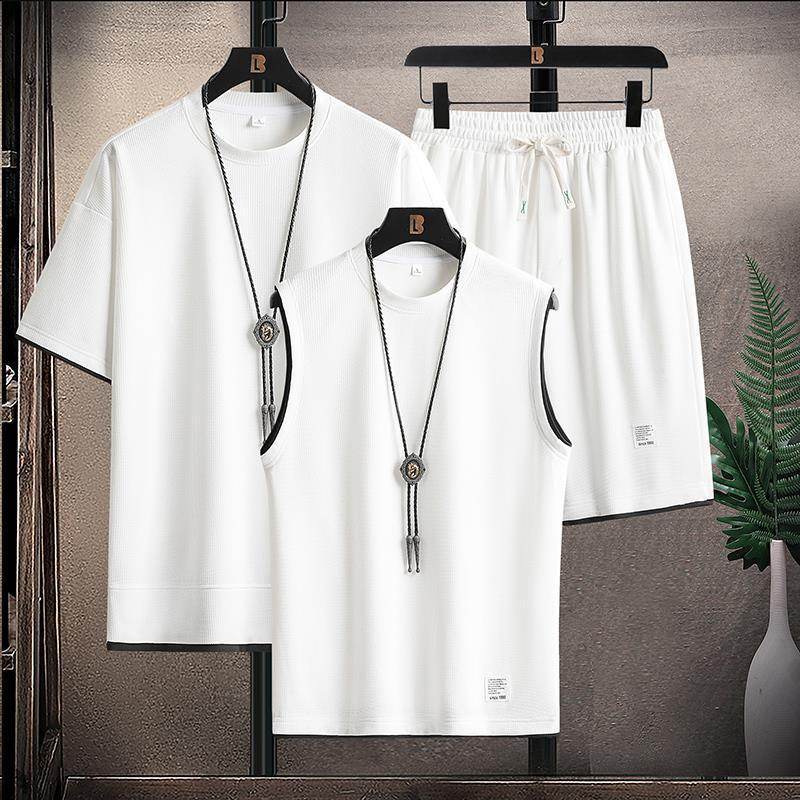 Buycenter Men's Summer Sports Suit - Short Sleeve Top & Shorts Set - Buy Center