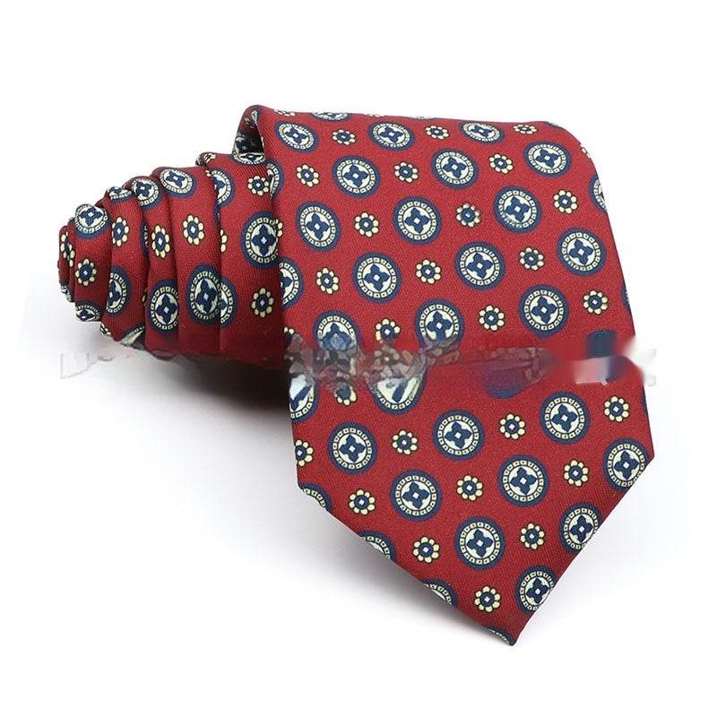 Men's Printed Work Tie - Stylish Polyester Bow Tie with Geometric Design - Buy Center