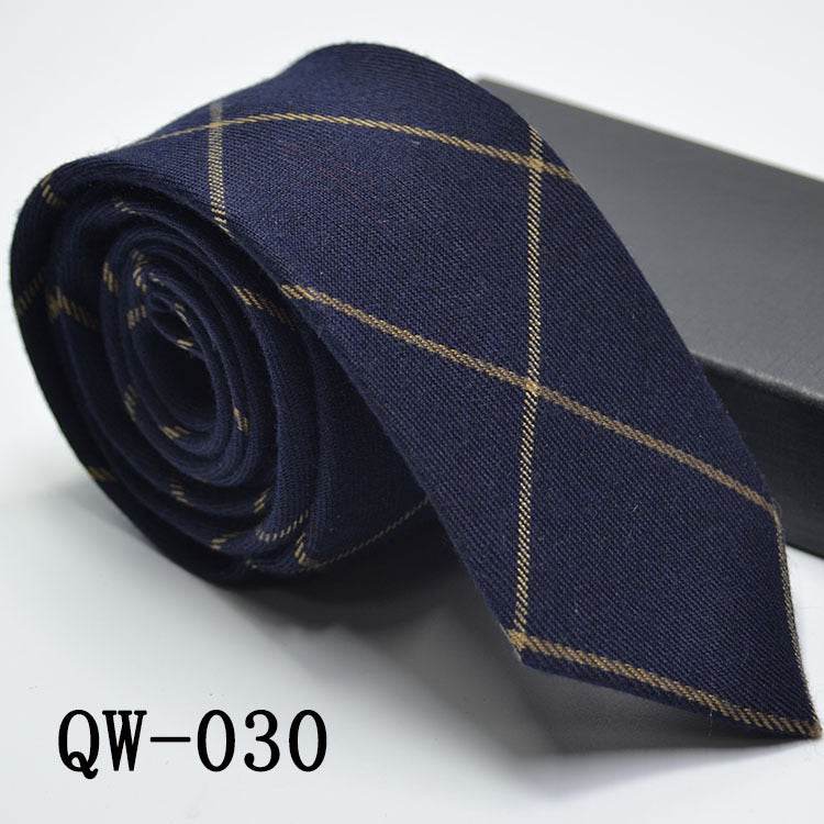 Elegant Men's Super Narrow Bow Tie - Trendy Wool-like Cotton Stripes - Buy Center