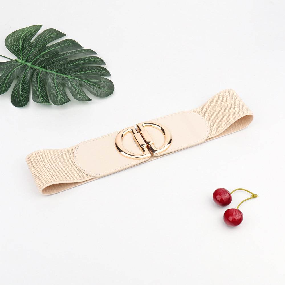 Stylish Elastic Wide Belts for Women - Adjustable PU Leather Buckle - Buy Center