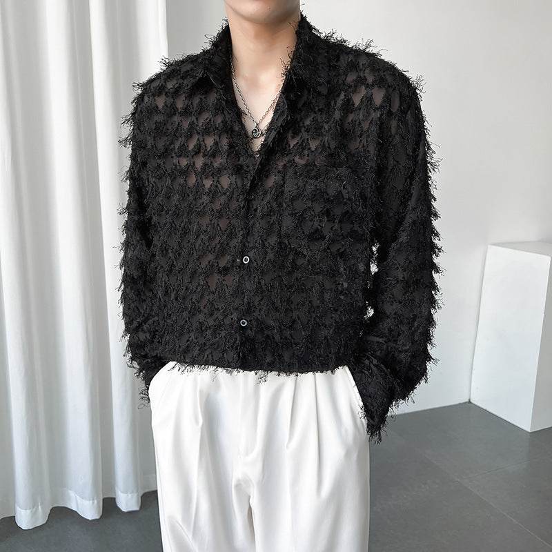 Men's Fashion Long Sleeve Shirt Coat - Trendy Loose Fit, 5 Colors - Buy Center