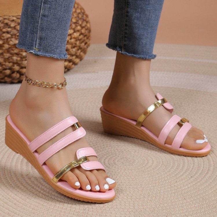 Buycenter Women's Casual Wedge Platform Slippers - Stylish & Comfortable - Buy Center
