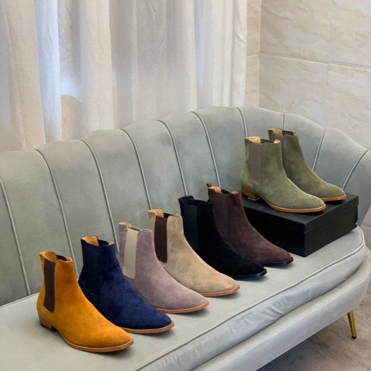 Men's Buckskin Martin Boots - Stylish All-Match Design for Winter 2025 - Buy Center