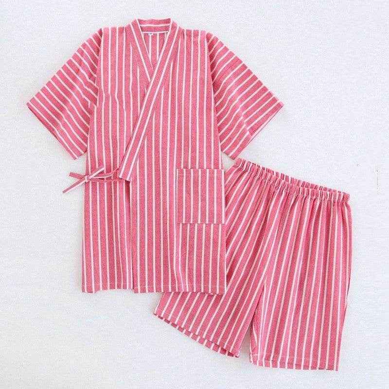 Washed Cotton Thin Striped Pajamas - Comfortable Sleepwear Set For All