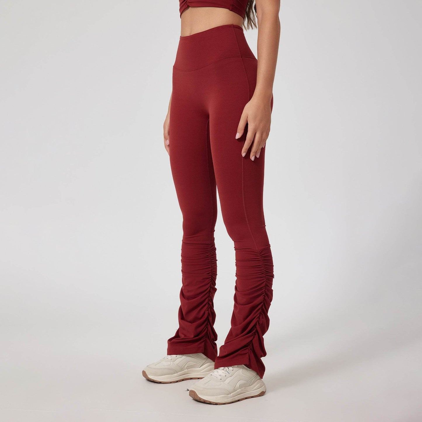 High Waist Tight Yoga Trousers - Breathable Nylon for Casual & Active Wear - Buy Center