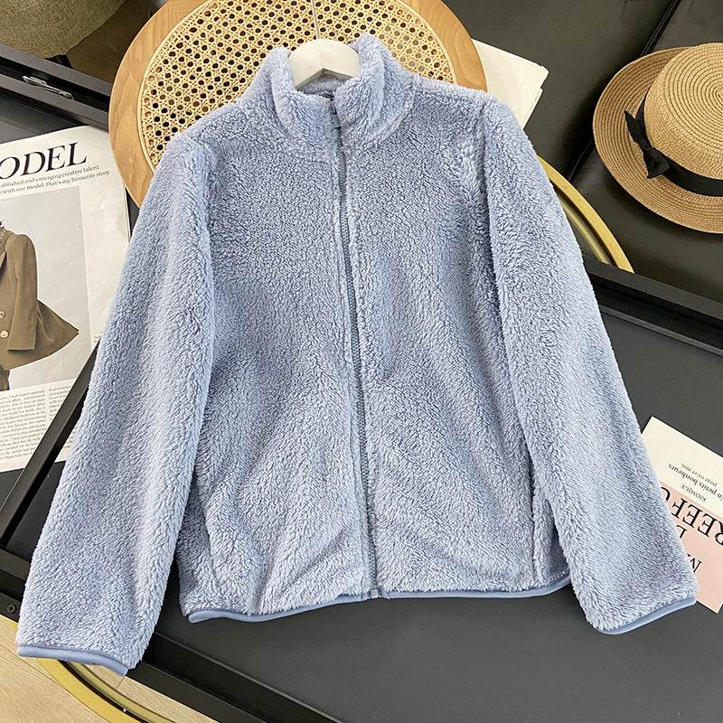 Women's Long Fleece Cardigan Coat - Stylish Zipper & Cozy Warmth - Buy Center