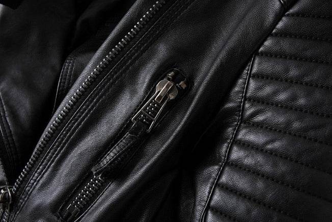 Buycenter PU Leather Jacket - Stylish Black Coat in Sizes S-XL - Buy Center