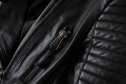Buycenter PU Leather Jacket - Stylish Black Coat in Sizes S-XL - Buy Center