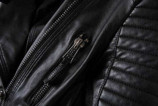 Buycenter PU Leather Jacket - Stylish Black Coat in Sizes S-XL - Buy Center