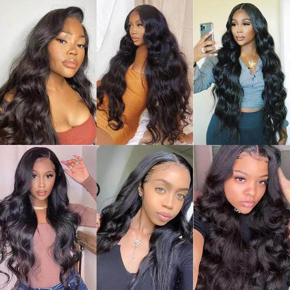 European & American Lace Wig - Long Curly Hair with Chic Middle Bangs - Buy Center