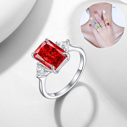Buycenter S925 Colorful Rhinestone Ring - Stylish Women's Jewelry - Buy Center