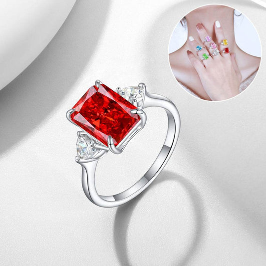 Buycenter S925 Colorful Rhinestone Ring - Stylish Women's Jewelry - Buy Center