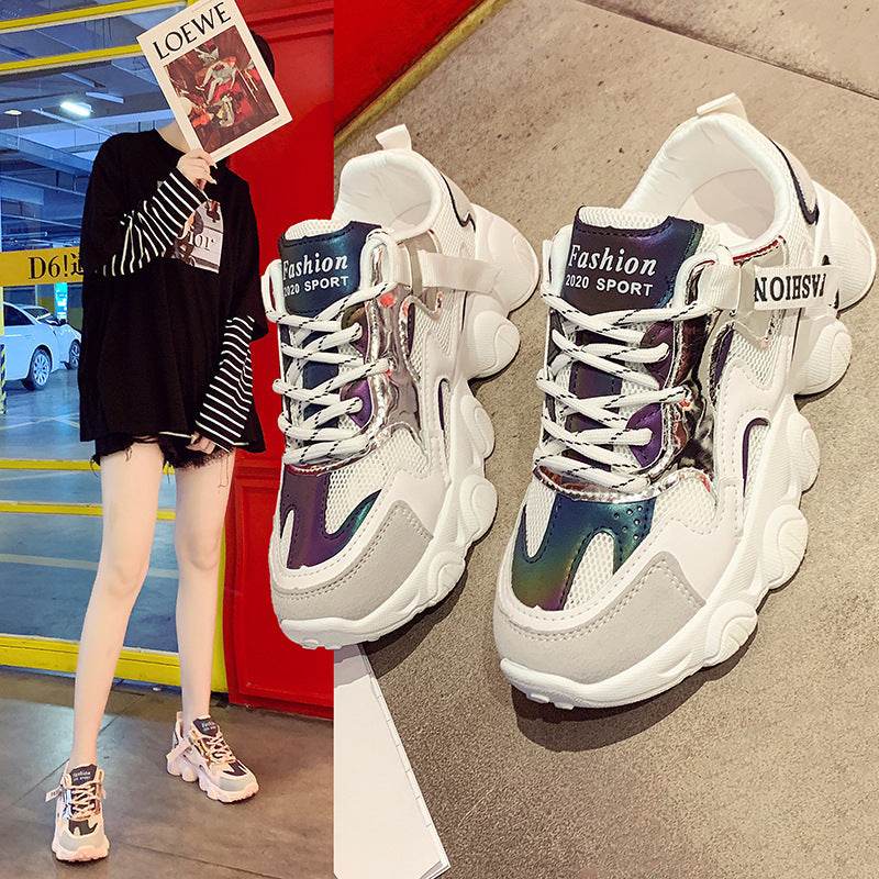 Buuycenter Trendy Wave Platform Sneakers - Stylish Women's Footwear - Buy Center