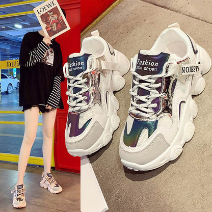 Buuycenter Trendy Wave Platform Sneakers - Stylish Women's Footwear - Buy Center