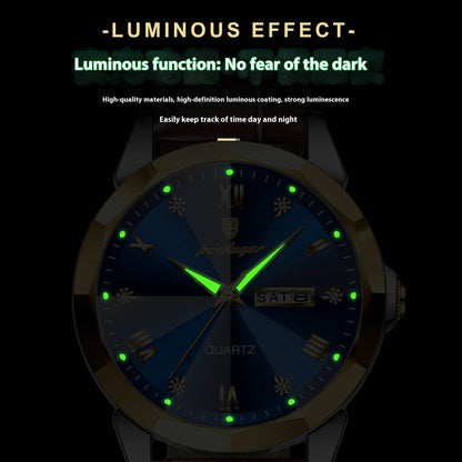 Buy Center Men's Waterproof Luminous Quartz Watch - Stylish Belt Design - Buy Center