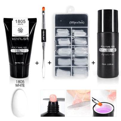 Venalisa Poly Nail Gel Kit - Flawless Nail Extensions at Home or Salon - Buy Center