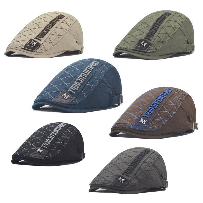Men's Sun Protection Peaked Cap - Adjustable & Breathable Retro Style - Buy Center