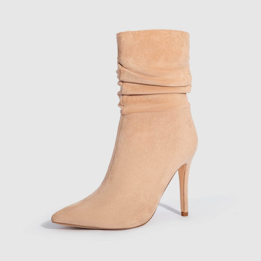 Women's Suede Pointed High Heels - Stiletto Fashion Boots for 2025 - Buy Center